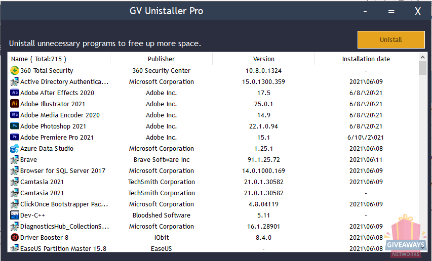 GV Uninstaller Pro